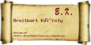 Breitbart Károly névjegykártya